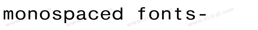 monospaced fonts字体转换